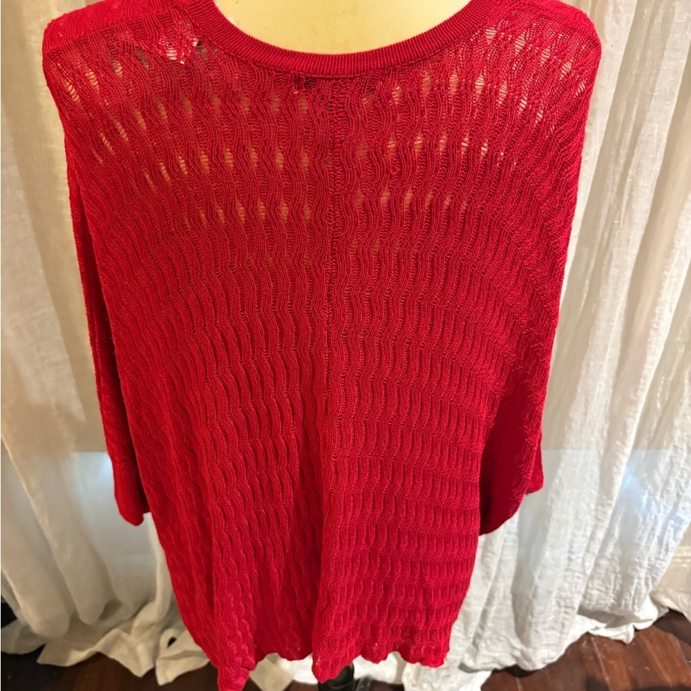 Alberto Makali Red Button-Up Cardigan - Picture 2 of 4